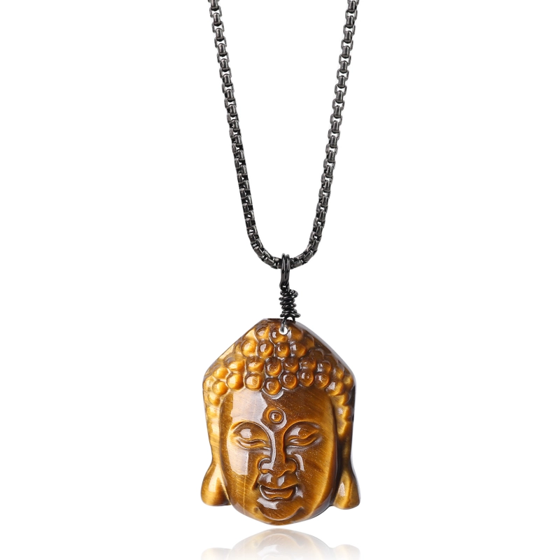 COAI-タイガーアイ-仏像-仏首-金運向上-開運お守りパワーストーン 