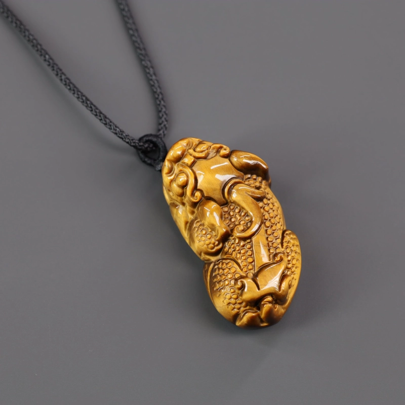 COAI-タイガーアイ-貔貅-開運-金銭運アップ-パワーストーンネックレス 