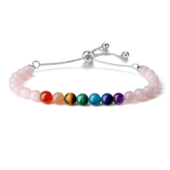 BYUK Braccialetto di Pietra,7 Perline Chakra Pietre Preziose Naturali di Quarzo Rosa Intrecciato A Mano Bracciale Albero della Vita Intagliato Braccialetto Regolabile Fortunato Regalo per Uomo Donna BYUK Braccialetto di Pietra,7 Perline Chakra Pietre Preziose Naturali di Quarzo Rosa Intrecciato A Mano Bracciale Albero della Vita Intagliato Braccialetto Regolabile Fortunato Regalo per Uomo Donna
