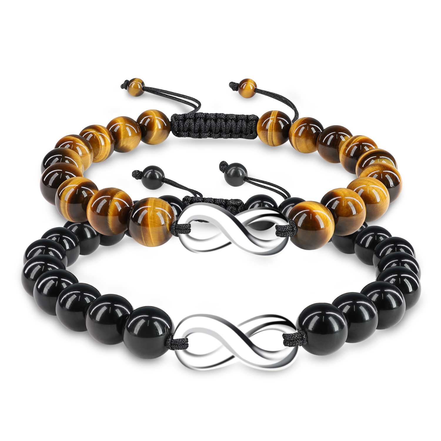 COAI-Obsidian-and-Tiger-eye-His-and-Hers-Infinity-Couples-Bracelets