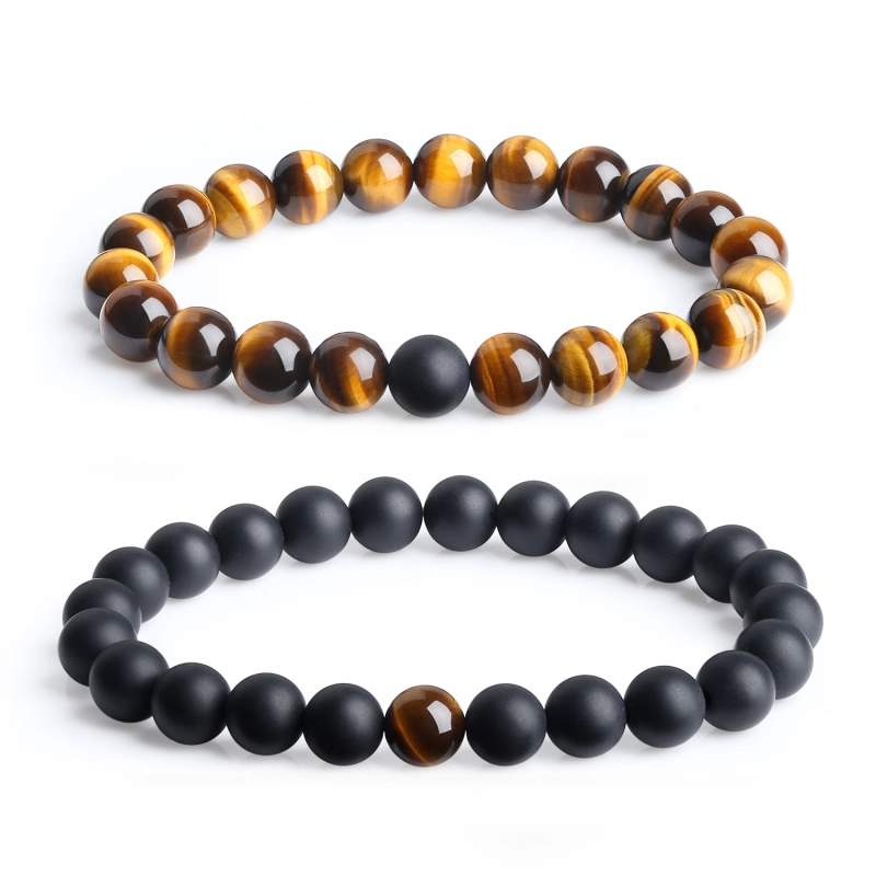 COAI His And Hers Infinity Howlite Onyx Stone Matching Couples...