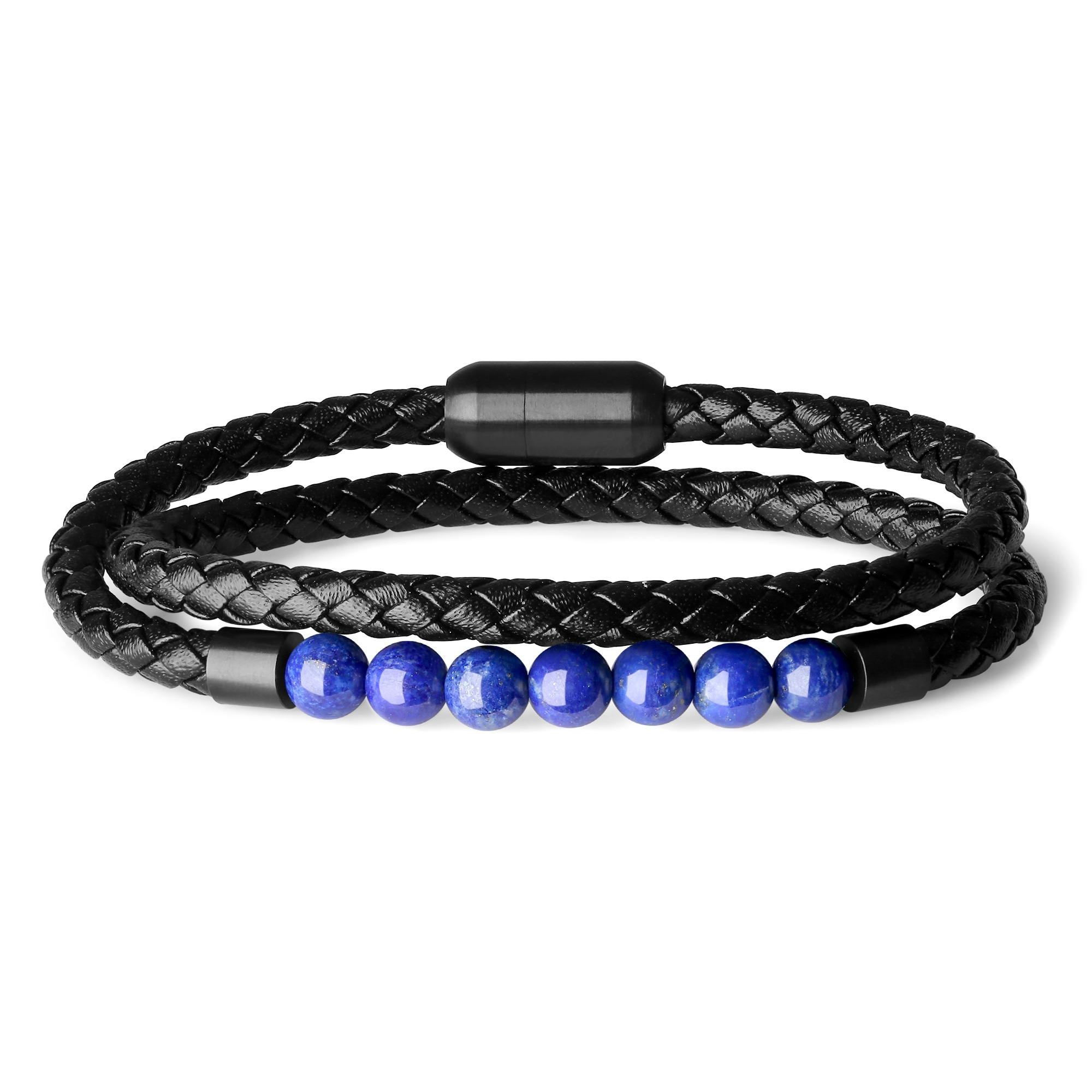 Dark Blue Lapis Lazuli and Black Onyx Mens Beaded Bracelet - Etsy | Mens  beaded bracelets, Mens jewelry, Bracelets for men