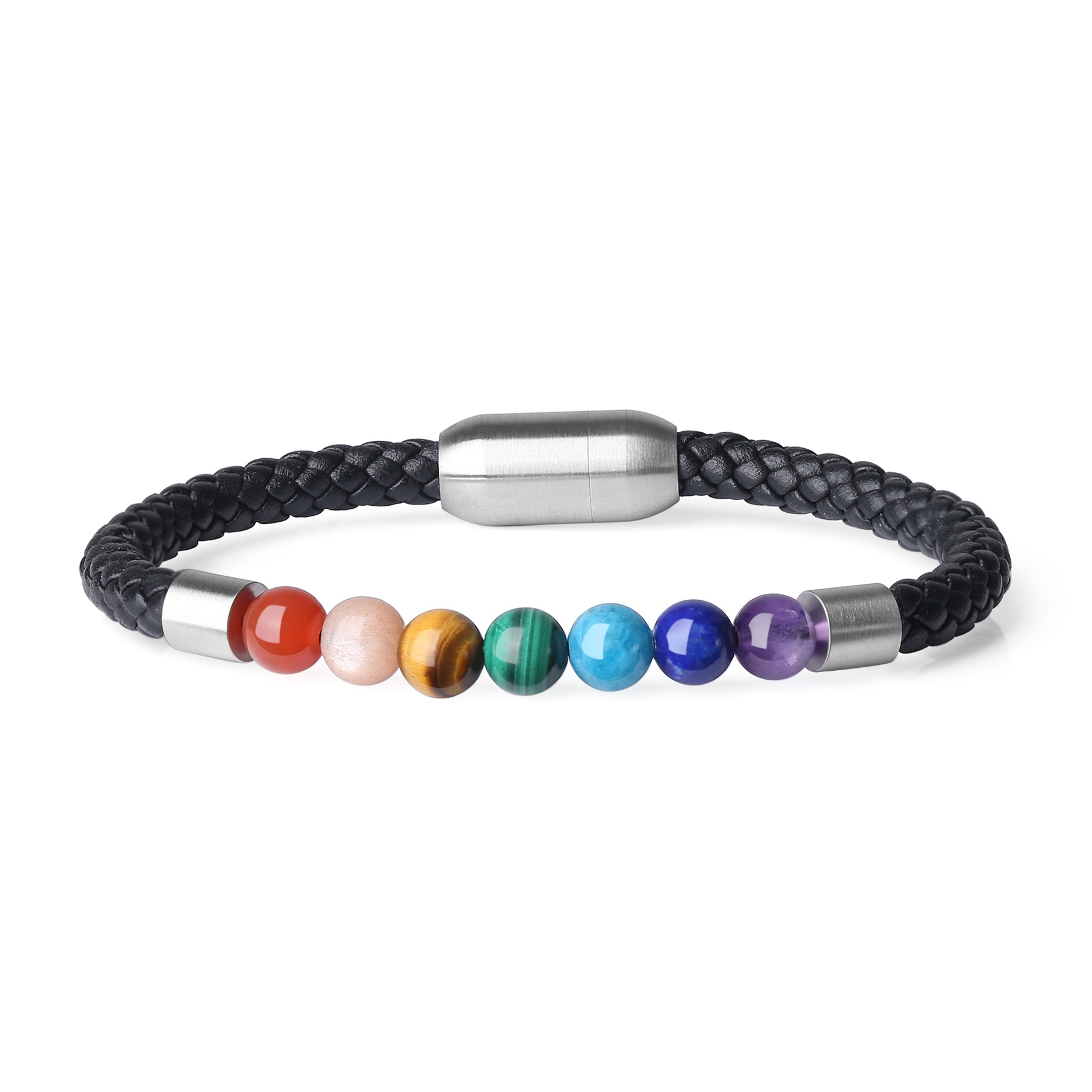 Leather deals chakra bracelet