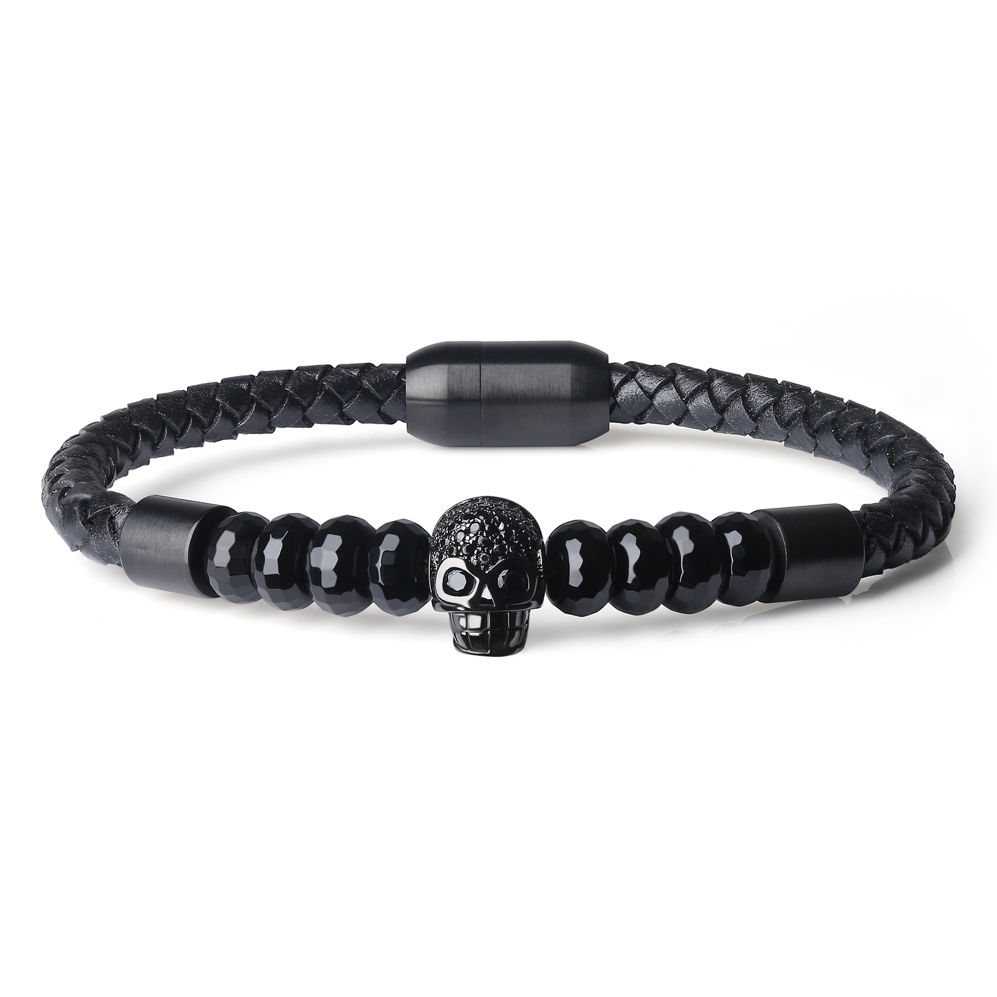 leather bracelet skull