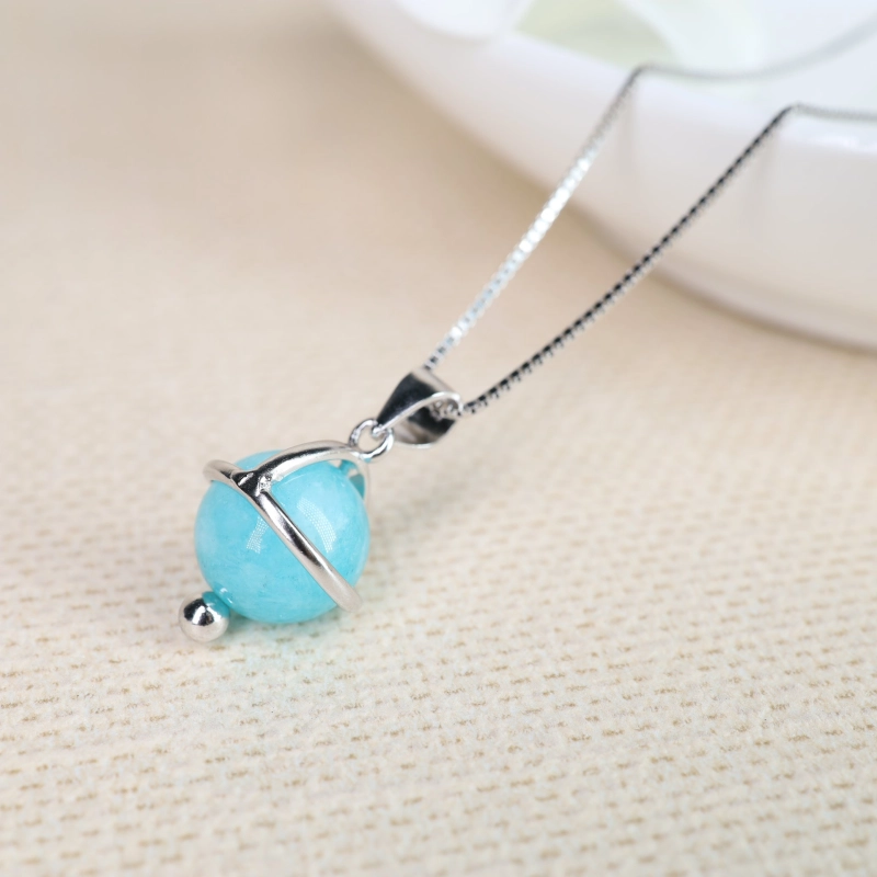 COAI Collar Para Mujer En Plata 925 Con Colgante Esfera Satélite En