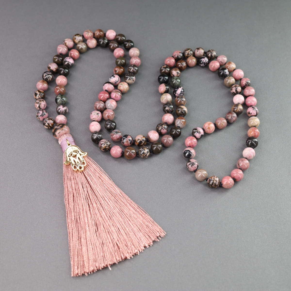 Collana Mala Buddista 108 Perle Naturali COAI - Ciondolo Acciaio Inox, Ideale Per Meditazione E Yoga (Unisex) - Foto 9