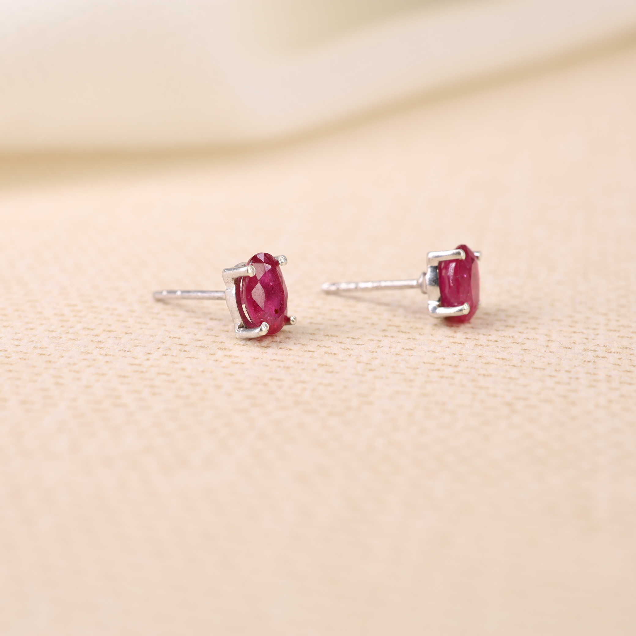 COAI-Fancy-Gemstone-Ruby-Stud-Earrings-Silver-Earrings