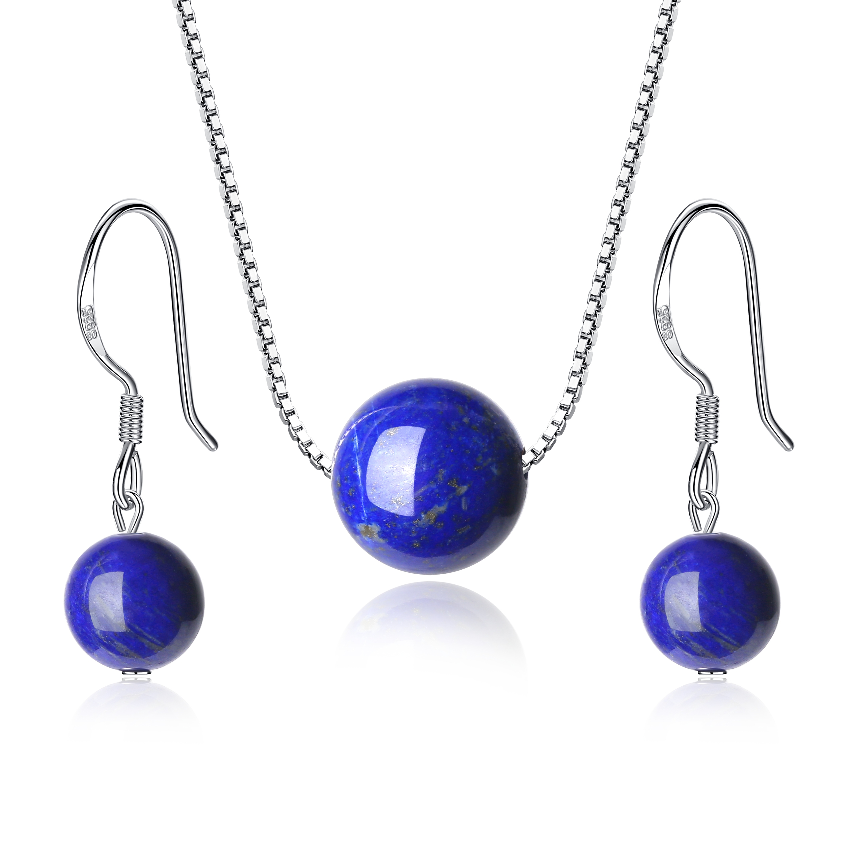 lapis lazuli necklace and earrings