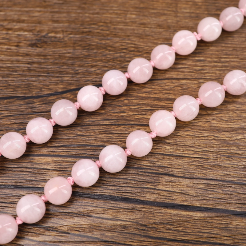 Unconditional Love - Hand-Knotted 108 Mala Beads Necklace, Rhodonite, Rose  Quartz, & Howlite
