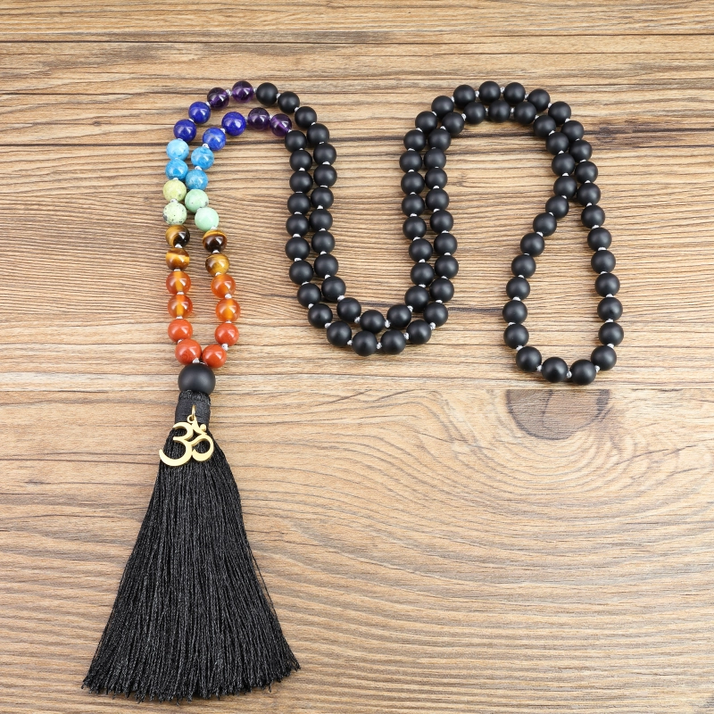 Mala Bead Necklace: Chakra Meditation Rosary For Yoga, Yoga For