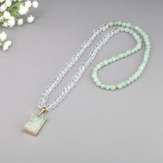 Clear Quartz Green Aventurine 108 Mala
