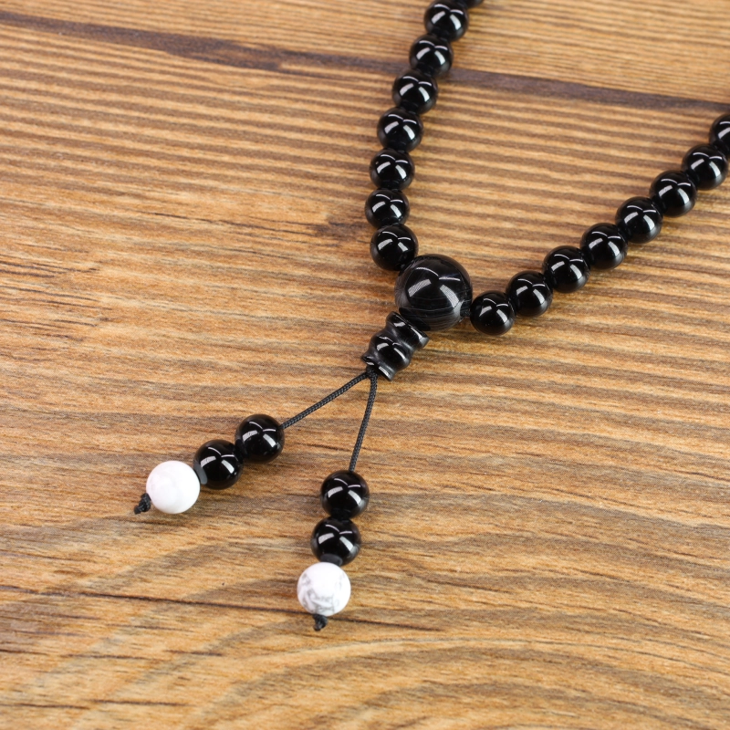 Black onyx beads necklace store