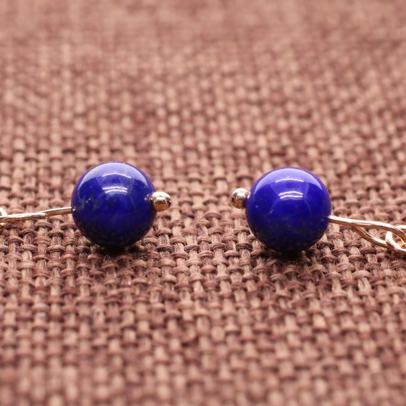 Orecchini Goccia In Argento Con Lapislazzuli Blu | Cristallo Curativo Fatti A Mano - Foto 3