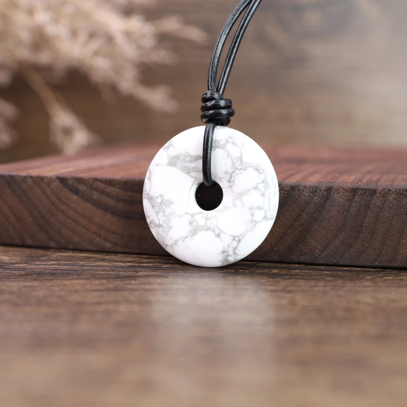 COAI-Howlite-Amulet-Coin-Donut-Pendant-Necklace