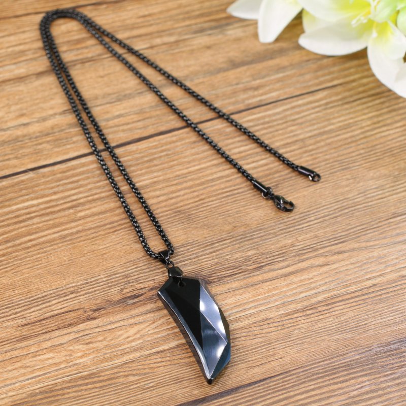 COAI-Wolf-Tooth-Obsidian-Spike-Amulet-Pendant-Necklace-Mens