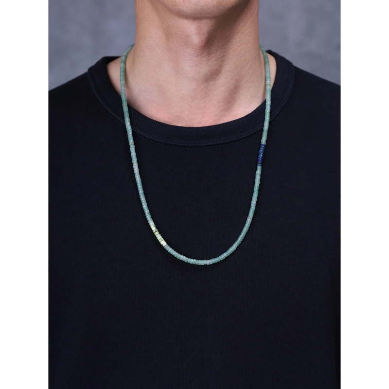 Mens green stone necklace online
