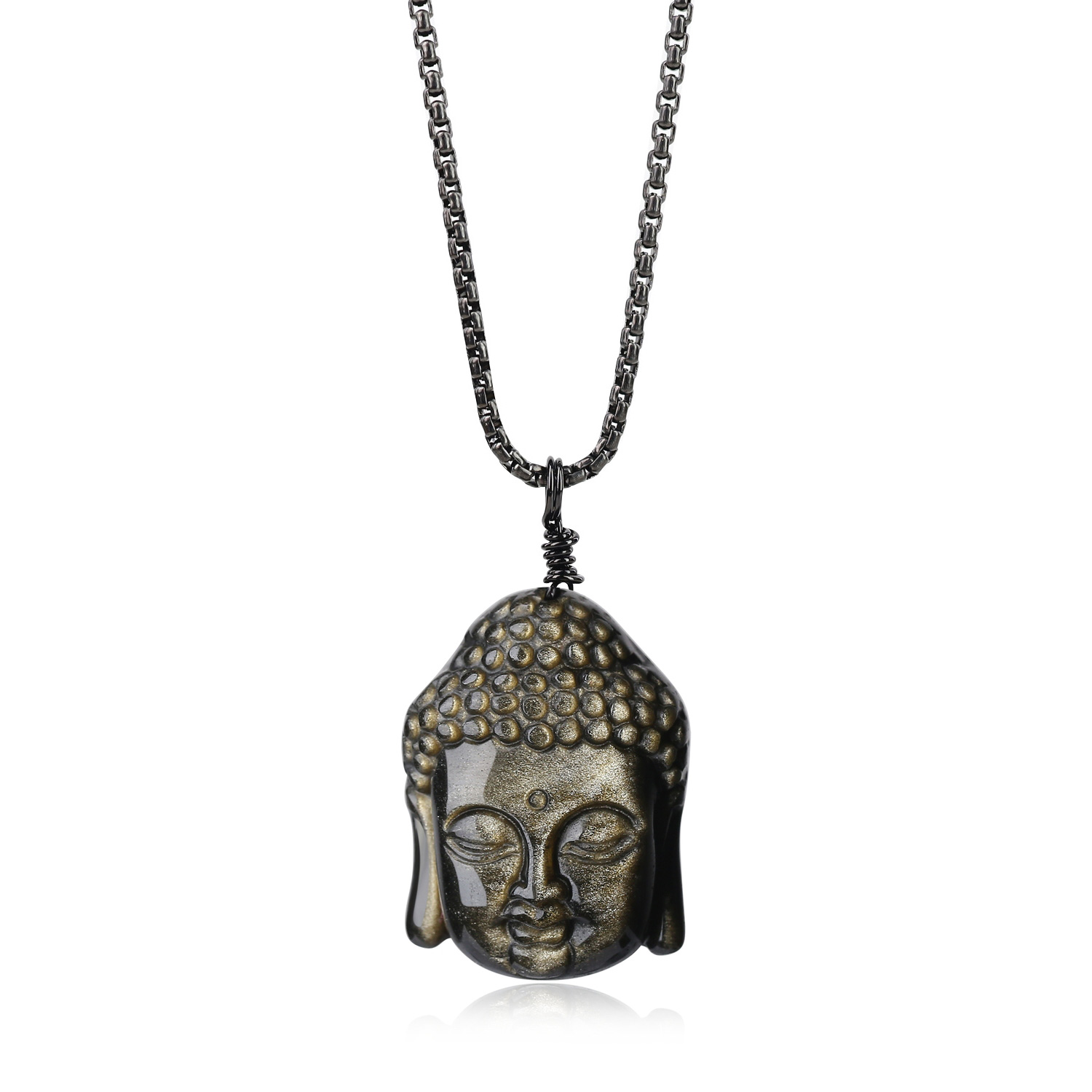 Young & Forever valentine gift for girlfriend boyfriend Black Obsidian  Gautam Buddha Necklaces Hand Engraved Amulet Protection Pendant with  Extended Bead Chain Reiki Crystal Stone Spiritual Jewelry : Amazon.in:  Fashion