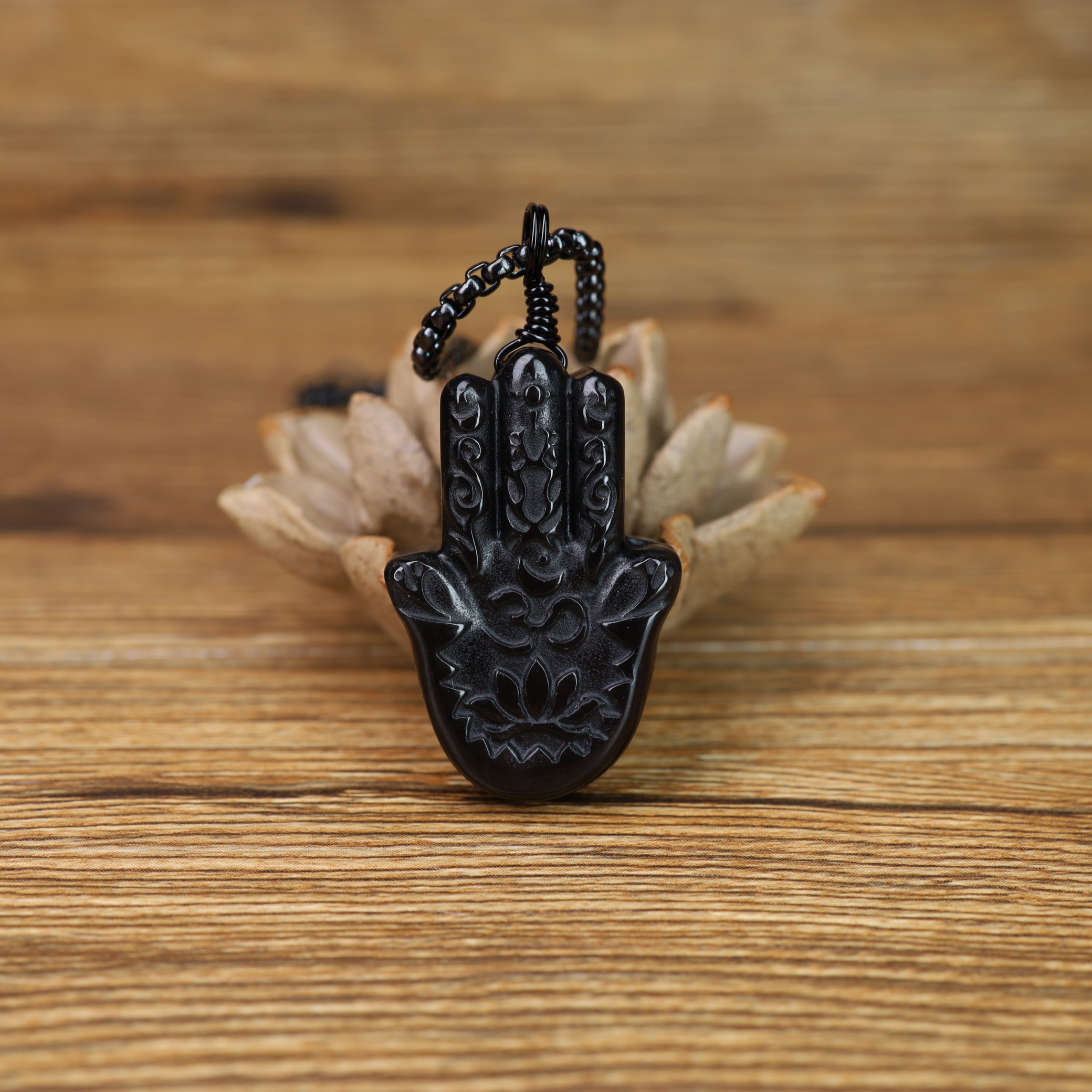 COAI-Black-Obsidian-Stone-Hamsa-Hand-Pendant-Necklace