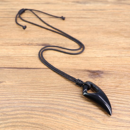COAI-Black-Obsidian-Wolf-Tooth-Pendant-Necklace-