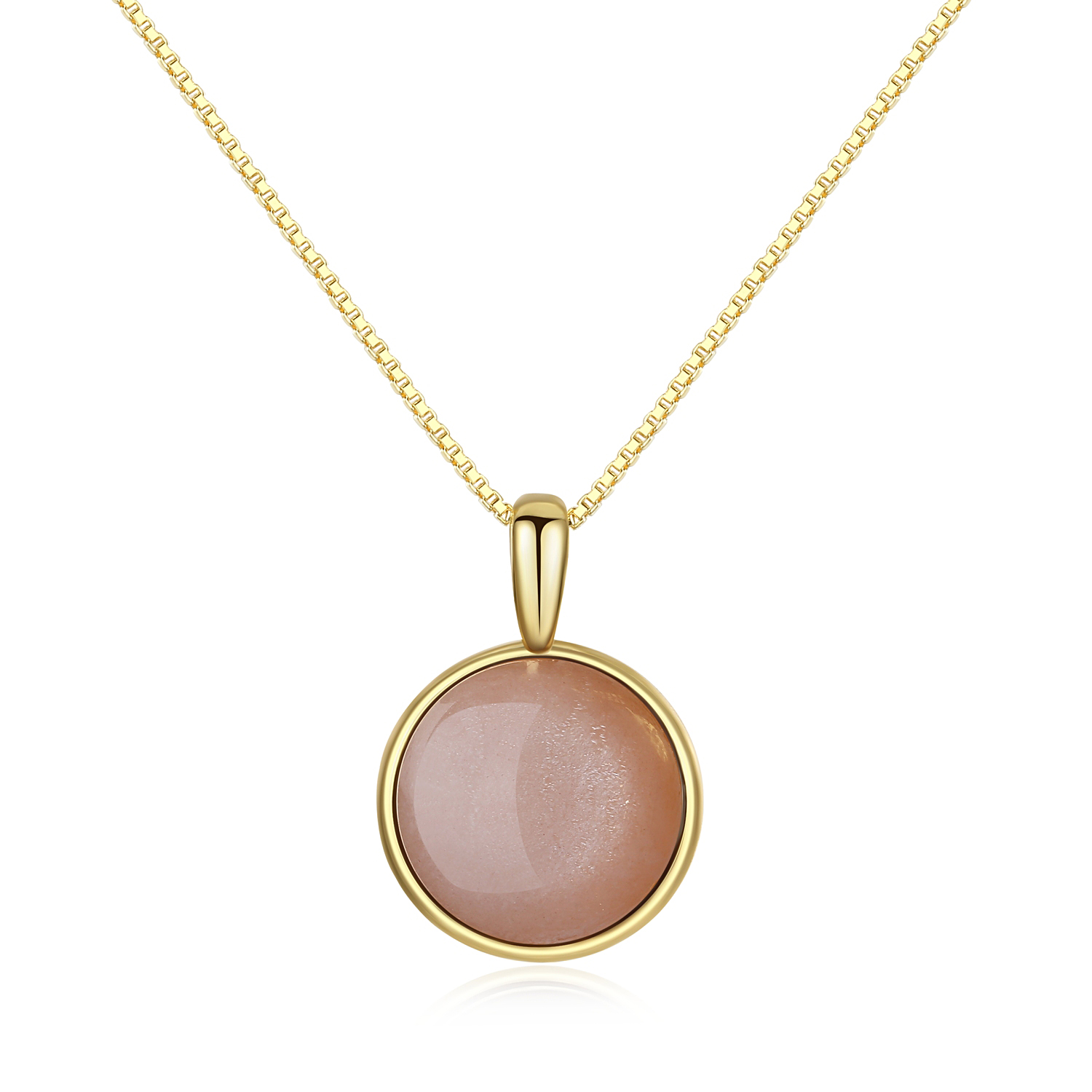 round stone pendant necklace