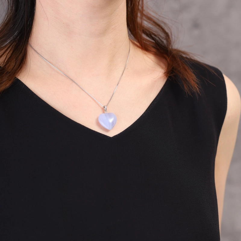 Blue lace agate heart online