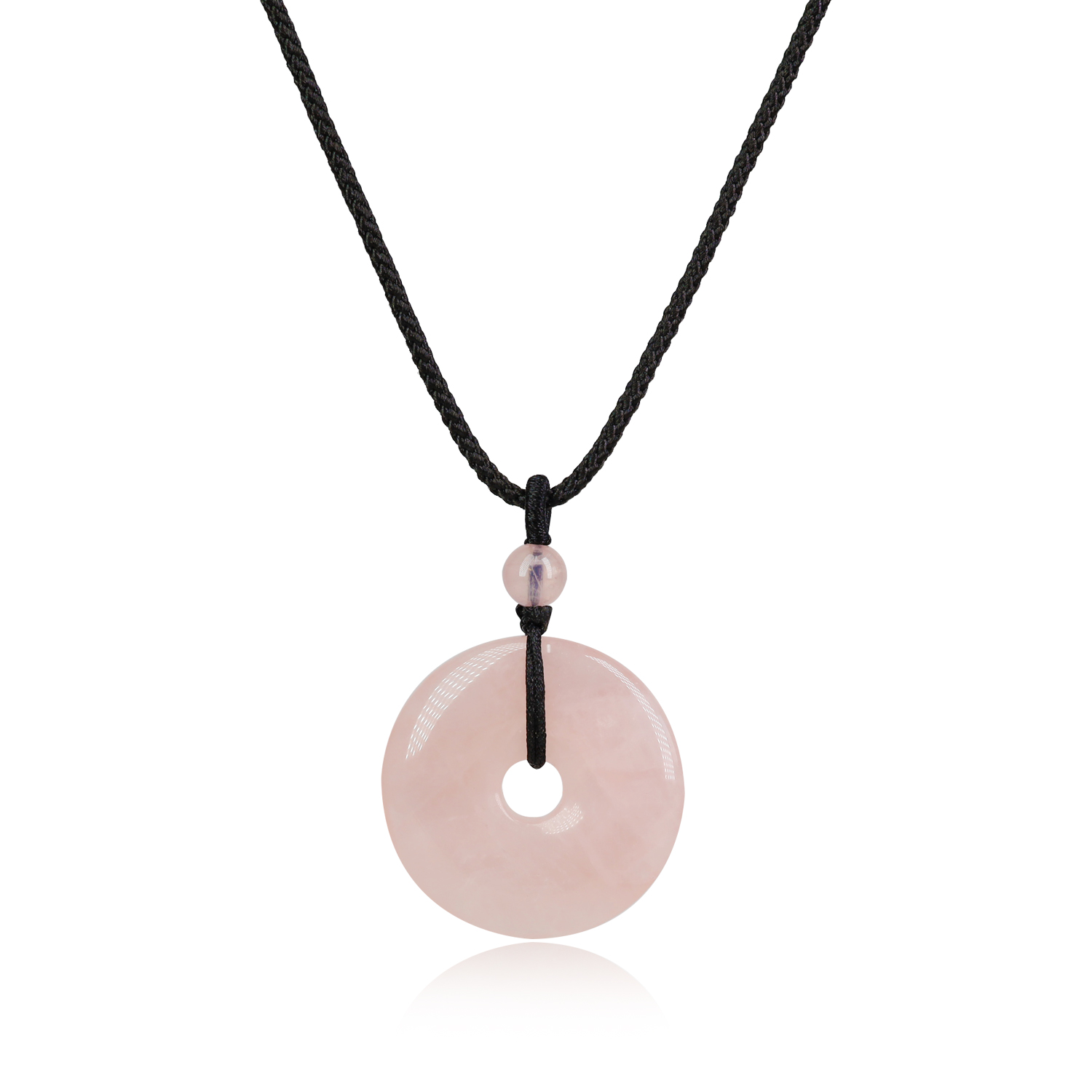 Rose quartz store donut pendant