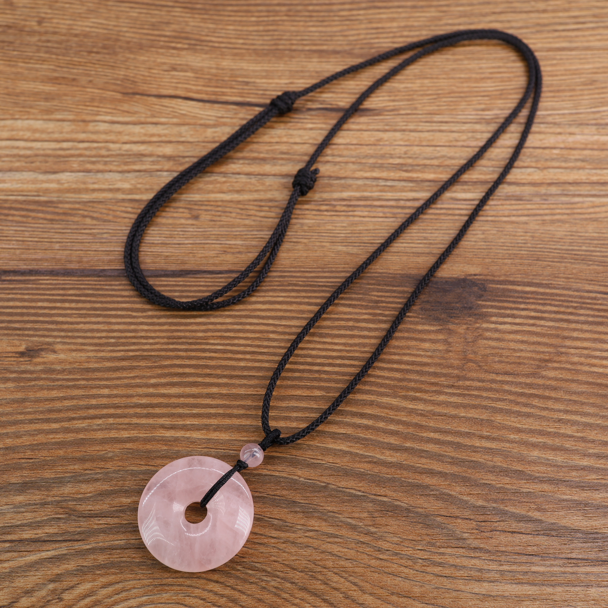Rose-Quartz-Stone-Donut-Pendant-COAI