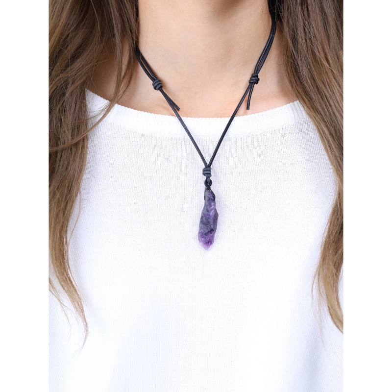 Womens leather cord necklaces hot sale