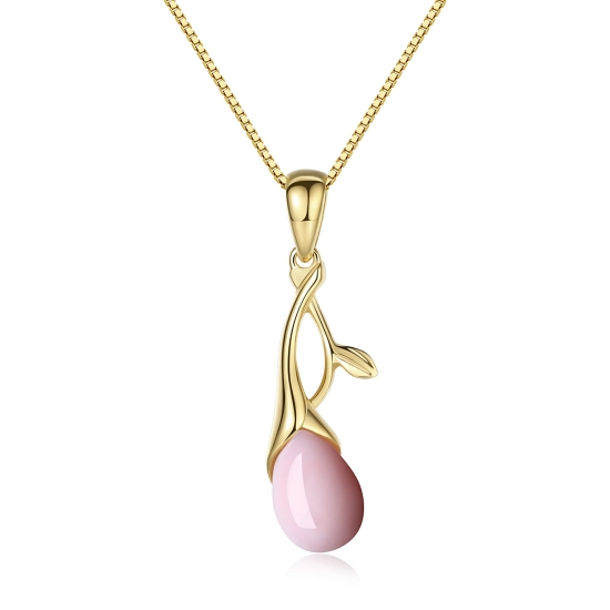 COAI Collana da Donna in Argento 925 con Ciondolo Cuore in Pietre Naturali
