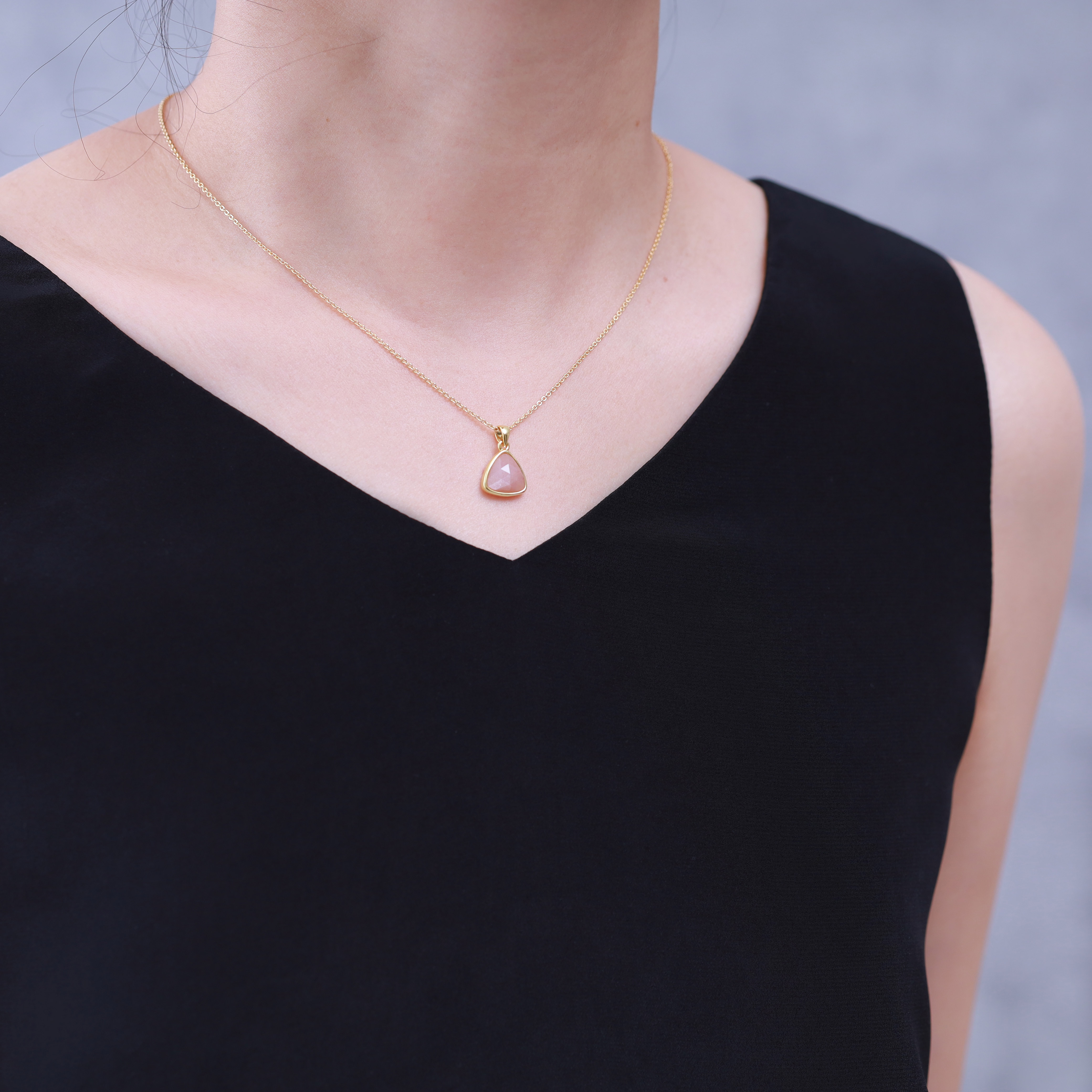 COAI Collana Donna In Argento 925 Con Ciondolo Cuore In Pietra Naturale – Disponibile In 10 Varietà Di Cristallo