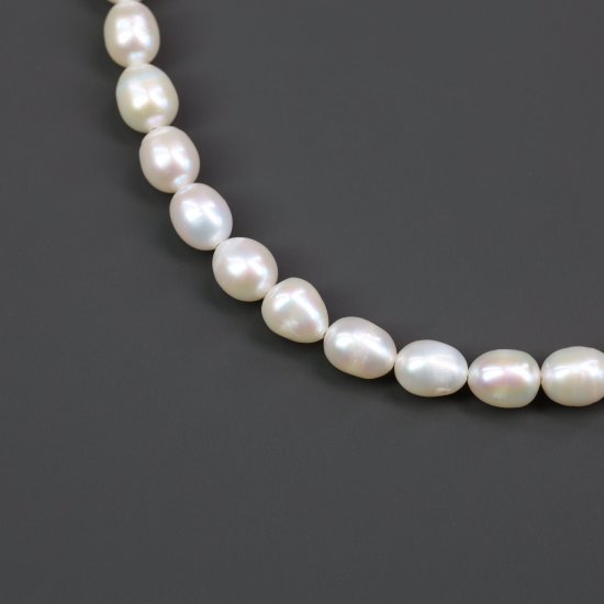 MIORE Collana Donna In Argento 925 Con Perla D'Acqua Dolce E Zirconi - Ciondolo Pendente Su Catena Grumetta 45 Cm, Gioiello Anallergico In Astuccio Regalo