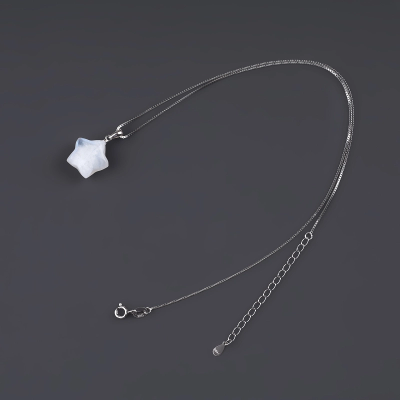 Ciondolo A Forma Di Luna In Argento Sterling 925 Con - Foto 5