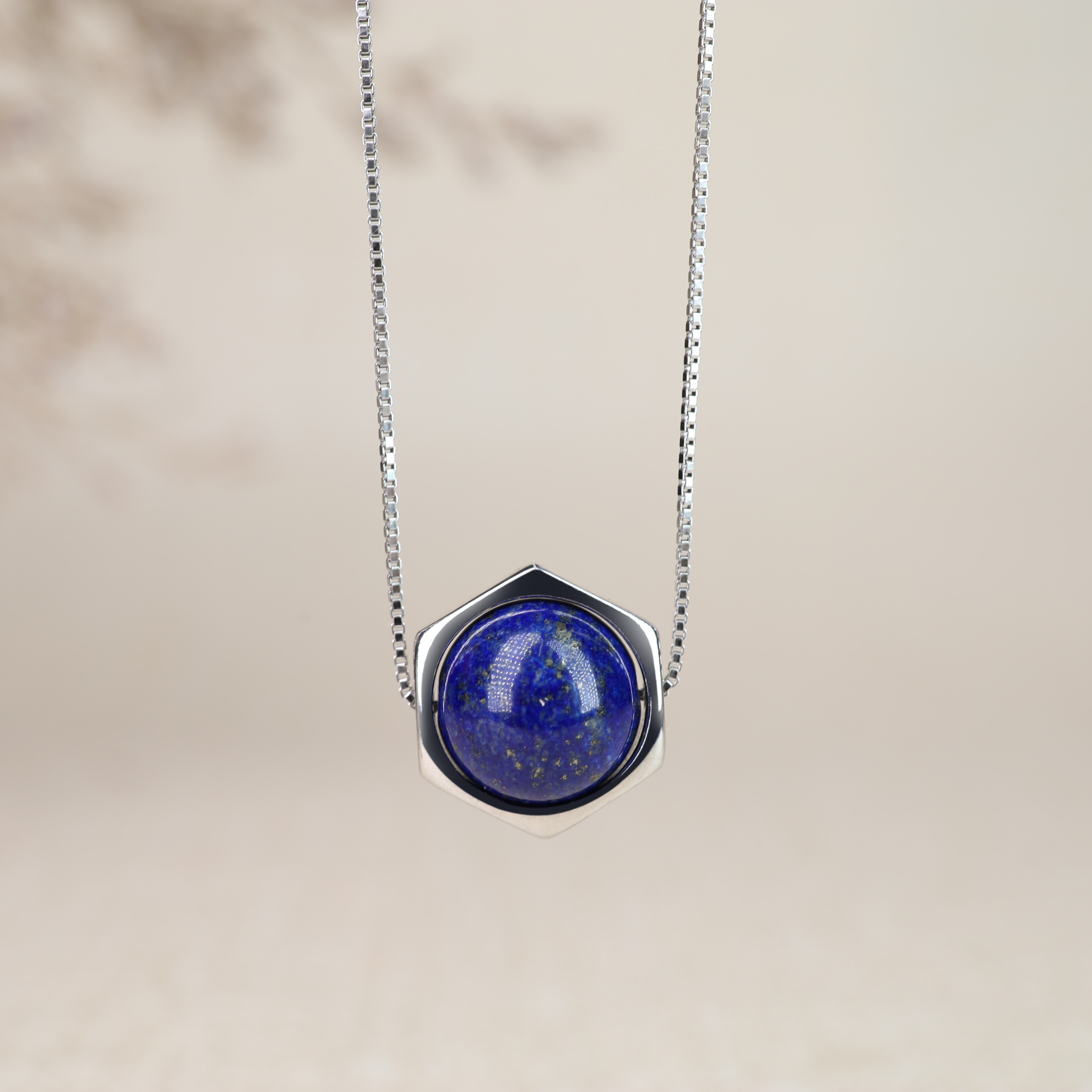 Collier Femme Pendentif Goutte D'eau En Pierre Naturelle - Chaîne Maille Cheval 40+5cm, Acier Plaqué Or - Obsidienne, Lapis, Amazonite, Etc. - 6