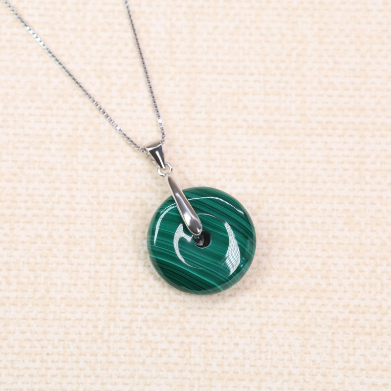 Pendentif Chrysocolle - PI Chinois Ou Donut 30mm - France Minéraux