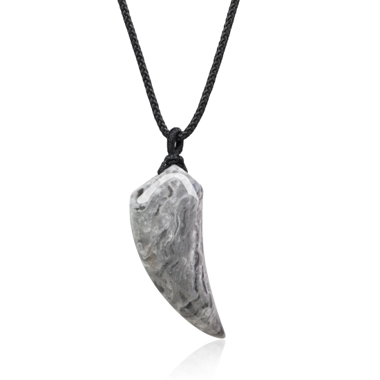 Pendentif En Argent 925 Avec Jaspe Sang - Pierre Naturelle Fait Main - 2,5 Pouces