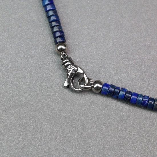 Lot De Perles Heishi En Lapis-Lazuli Naturel 4mm - Non Polies - 50 Brins (Pour Création)