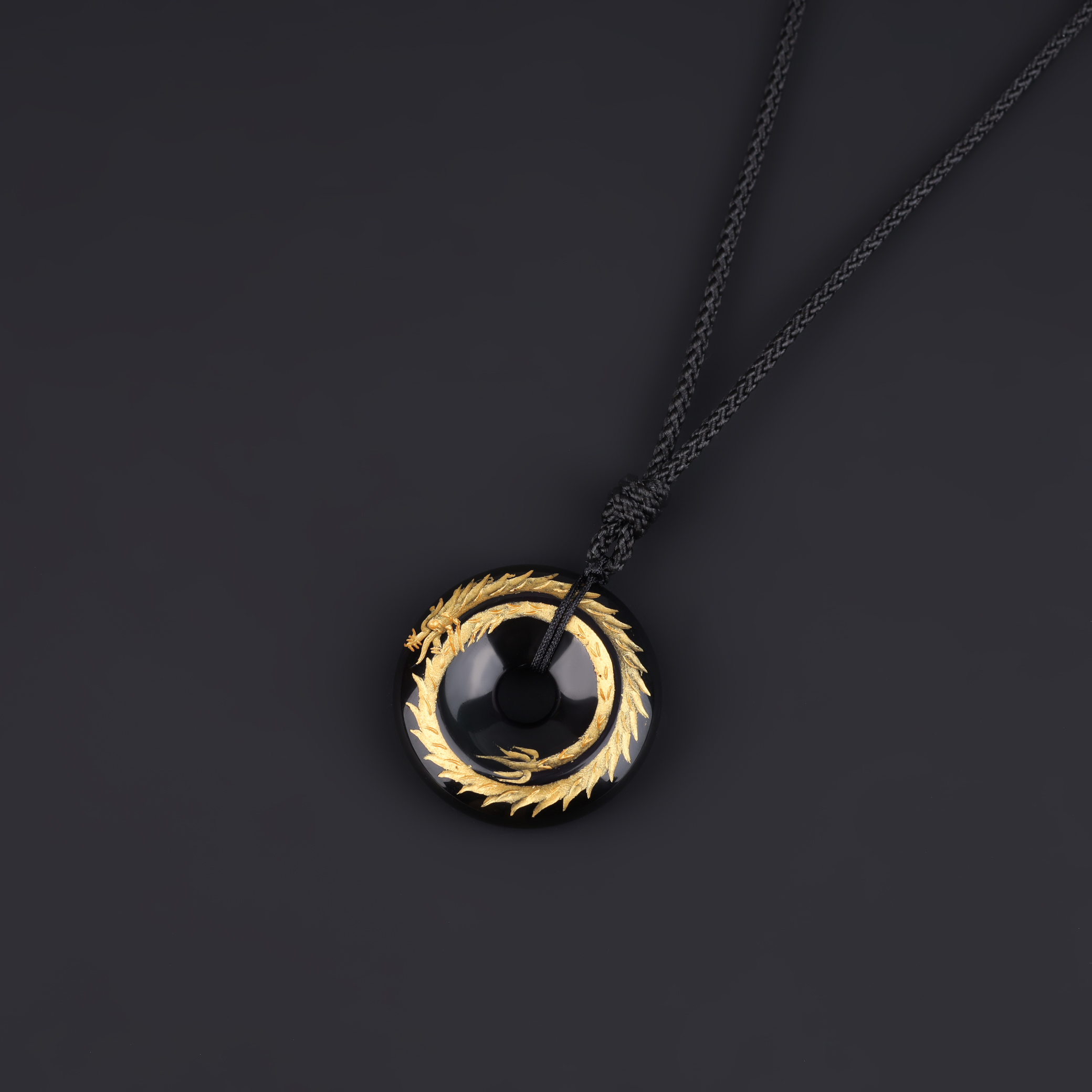 Collier Homme COAI Avec Pendentif Bronzite - Cordon Cuir Ou Nylon Ajustable - Pierre Naturelle Irrégulière - Style Naturel Et Urbain