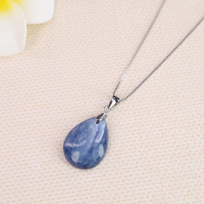 kyanite water drop pendant