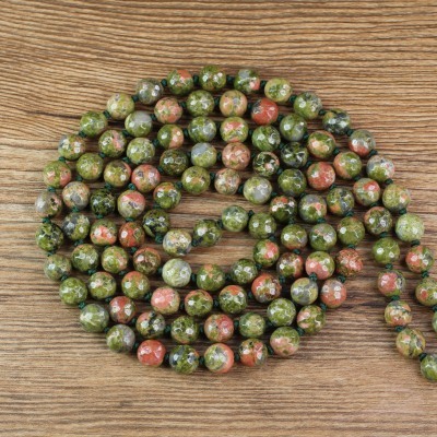mala buddista in unakite