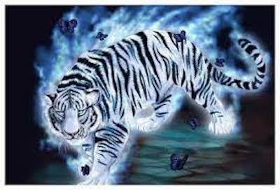 tigre blanco lo cuatro animales sagrados de la china