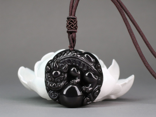 obsidian Pixiu kette