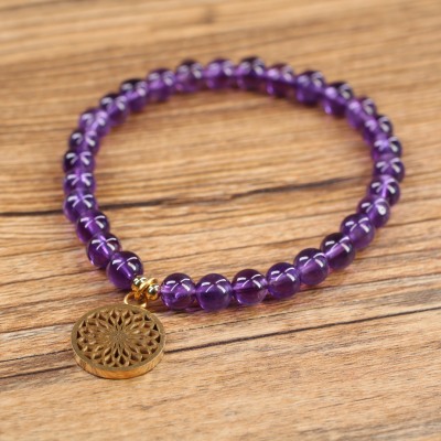 Amethyst womens bracelet