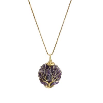 Amethyst tree of life pendant