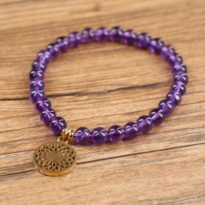 pulsera amatista flor de la vida