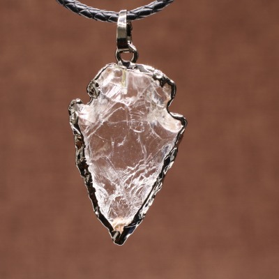 White Crystal pendant necklace