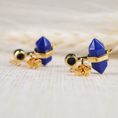 pendientes de plata y lapislázuli 
