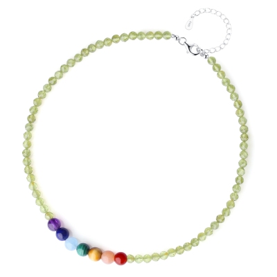 Peridot 7 chakra choker