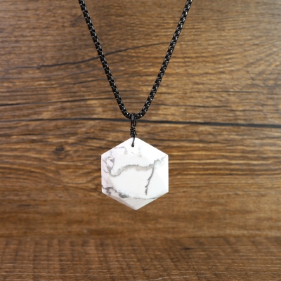 howlite david star pendant