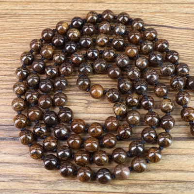 japa mala 108 perle di bronzite