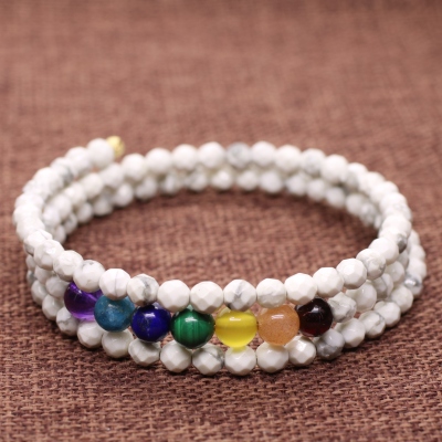 howlite 7 chakra wrap bracelet